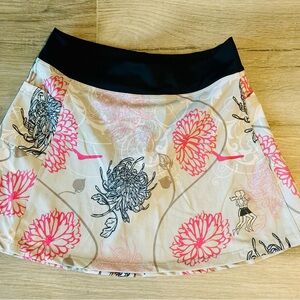 RunningSkirts Pink & Grey Floral Skirt w Briefs Size 3 Medium Pickleball Golf